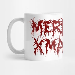 Red Metal Merry Xmas Mug